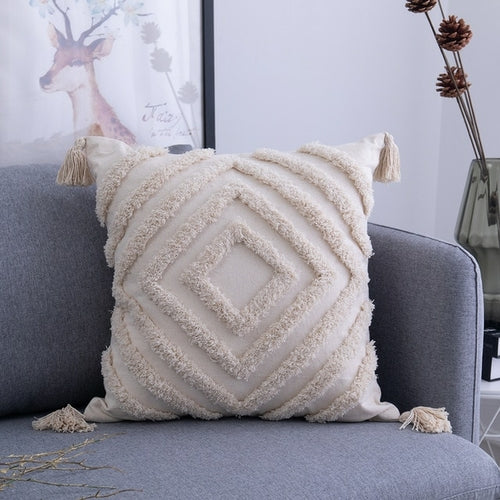 Handmade Tassel Cushion Cover