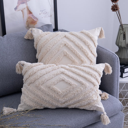 Handmade Tassel Cushion Cover