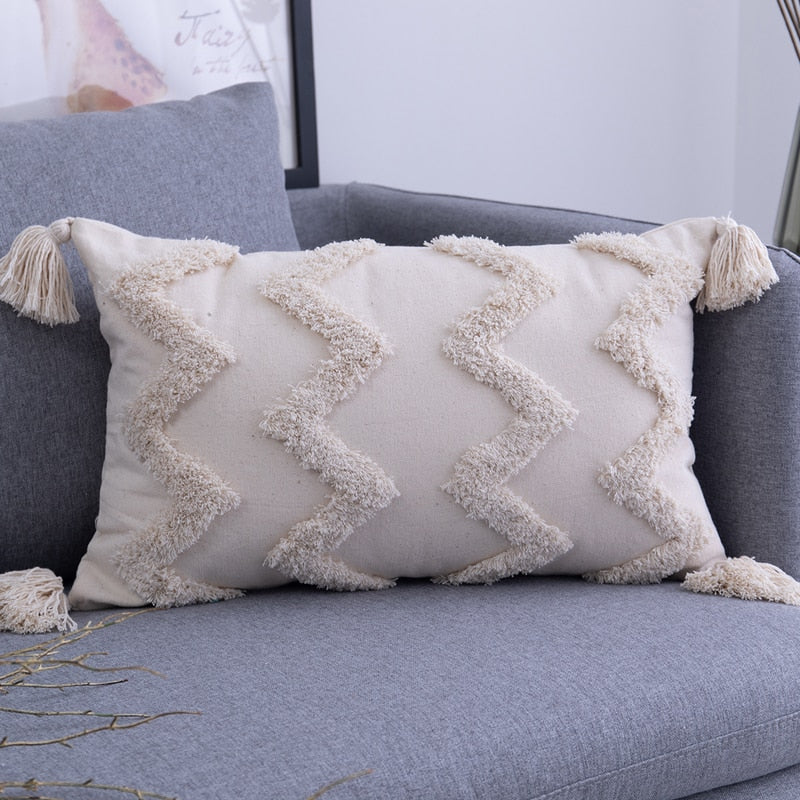 Handmade Tassel Cushion Cover