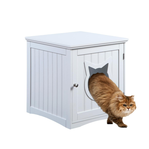 Multi-Use Cat Furniture Nightstand & Litter Enclosure