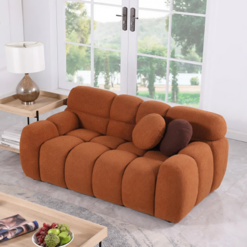 Bold Volume. Soft Soul. Designed for the modern American home, this marshmallow-shaped masterpiece pairs sculptural form with serene comfort