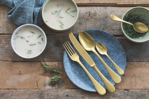 5-PIece Italian Titanium-Coated 18/10 Stainless Steel Flatware