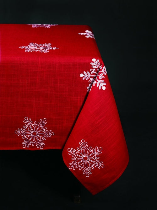 Elegant Christmas Snowflake Tablecloth