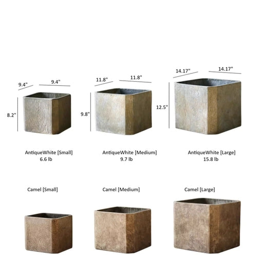 Lightweight Magnesium Clay Planter | Brown Indoor & Outdoor Pot with Drainage