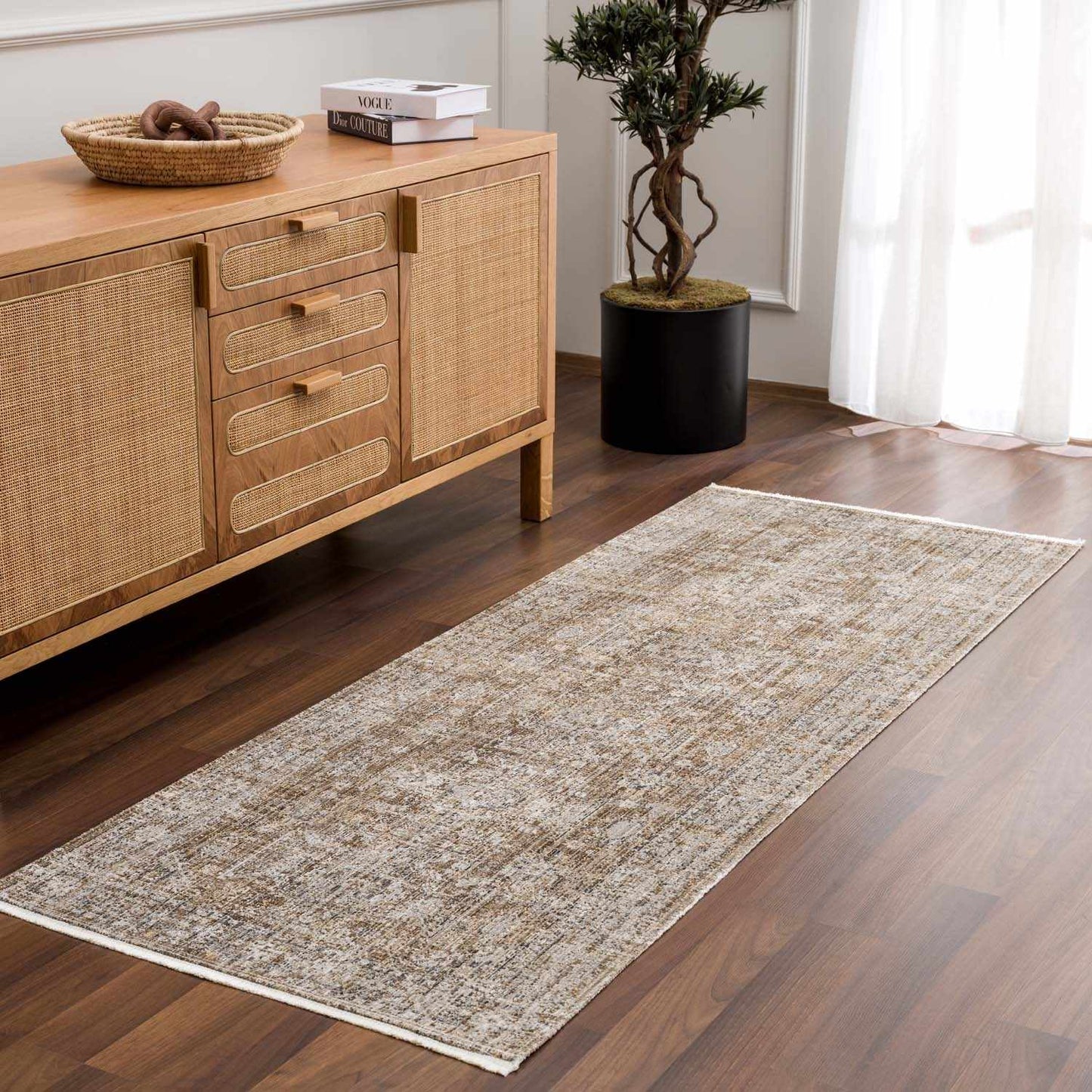 Transitional Tribal Washable Rug – Hauteloom Yamir Collection
