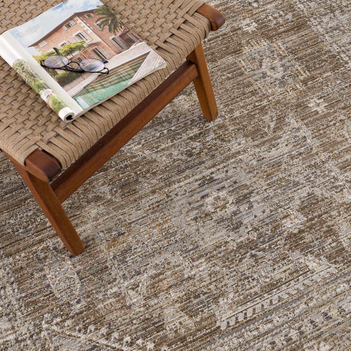 Transitional Tribal Washable Rug – Hauteloom Yamir Collection