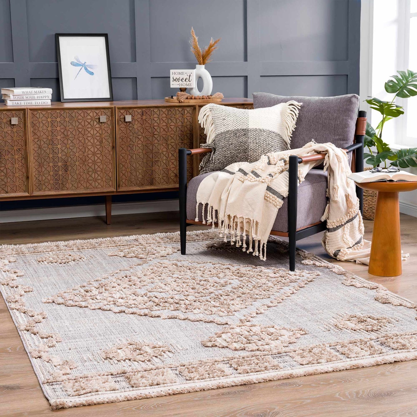 Southwestern Area Rug with Intricate Medallion Design