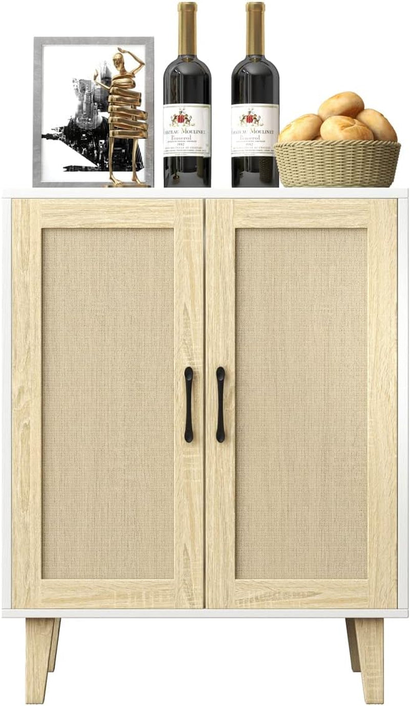 Stylish Storage Console with Rattan Doors | Buffet Cabinet