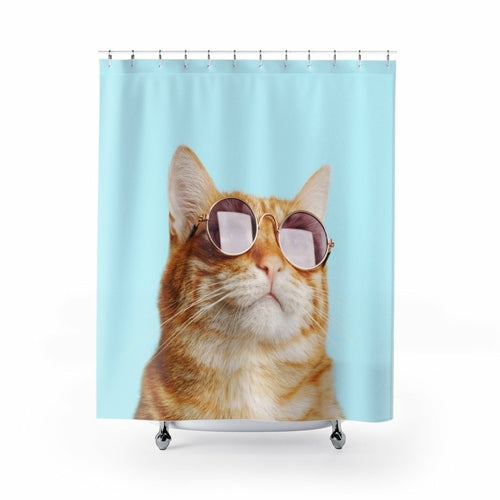 Cat Rules Shower Curtain
