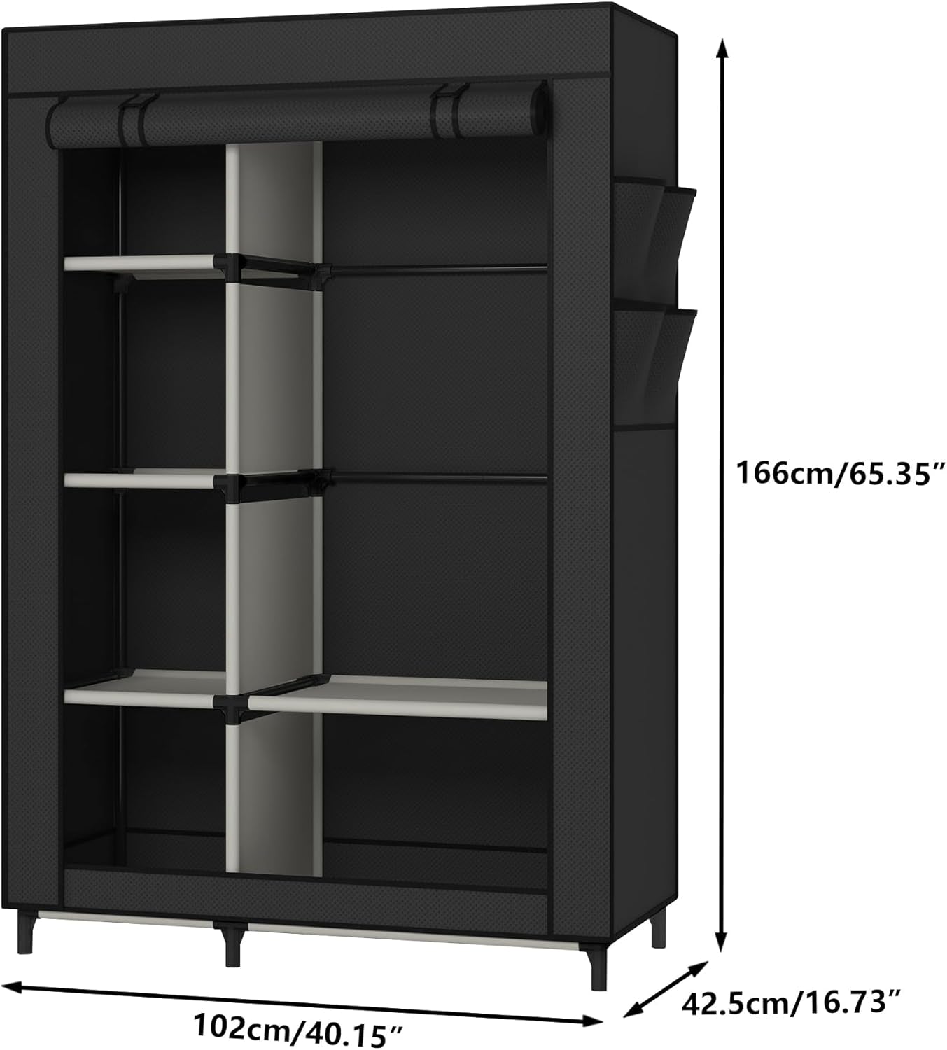 Portable Closet Organizer with 6 Shelves