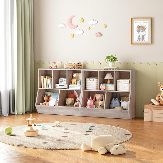 Greige Toy Storage Organizer for Playrooms & Nurseries