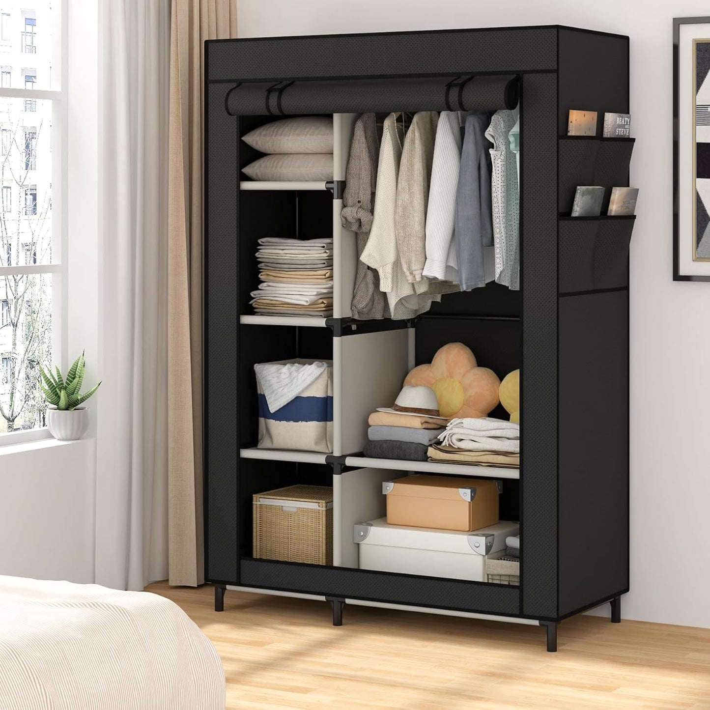 Portable Closet Organizer with 6 Shelves