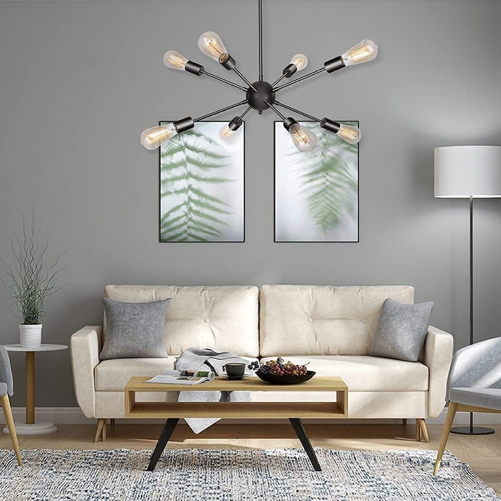 Vintage-Inspired 8-Bulb Sputnik Pendant Light