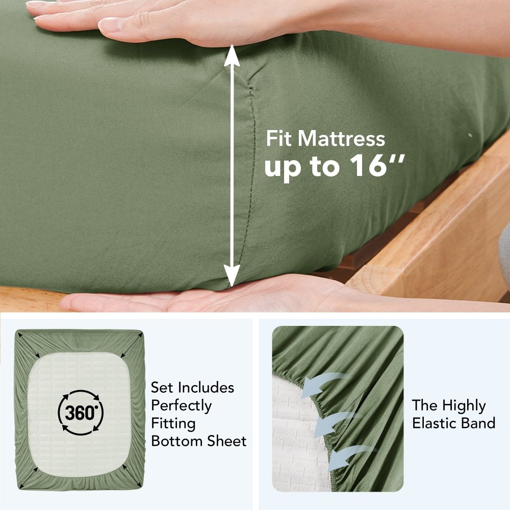 Recycled Microfiber Bed Sheet Set | Modern Diamond Pattern