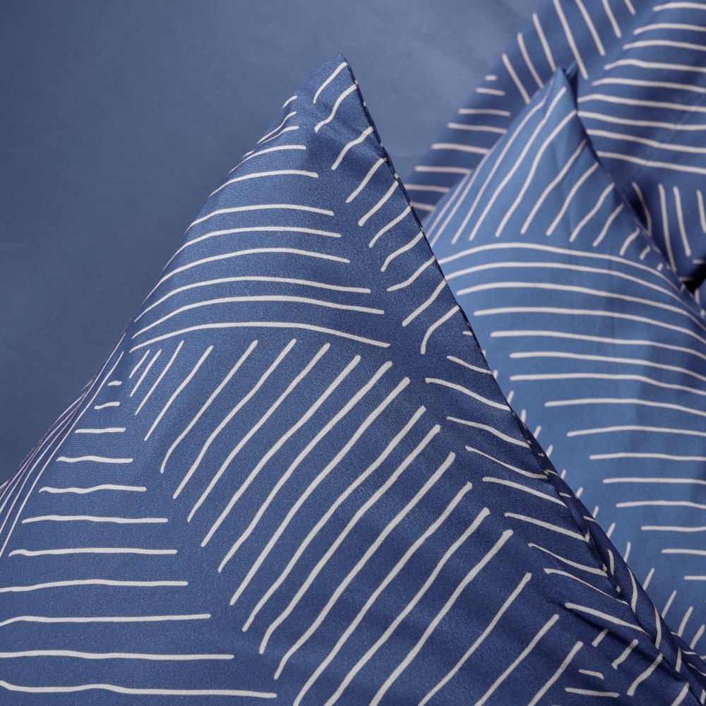 Recycled Microfiber Bed Sheet Set | Modern Diamond Pattern