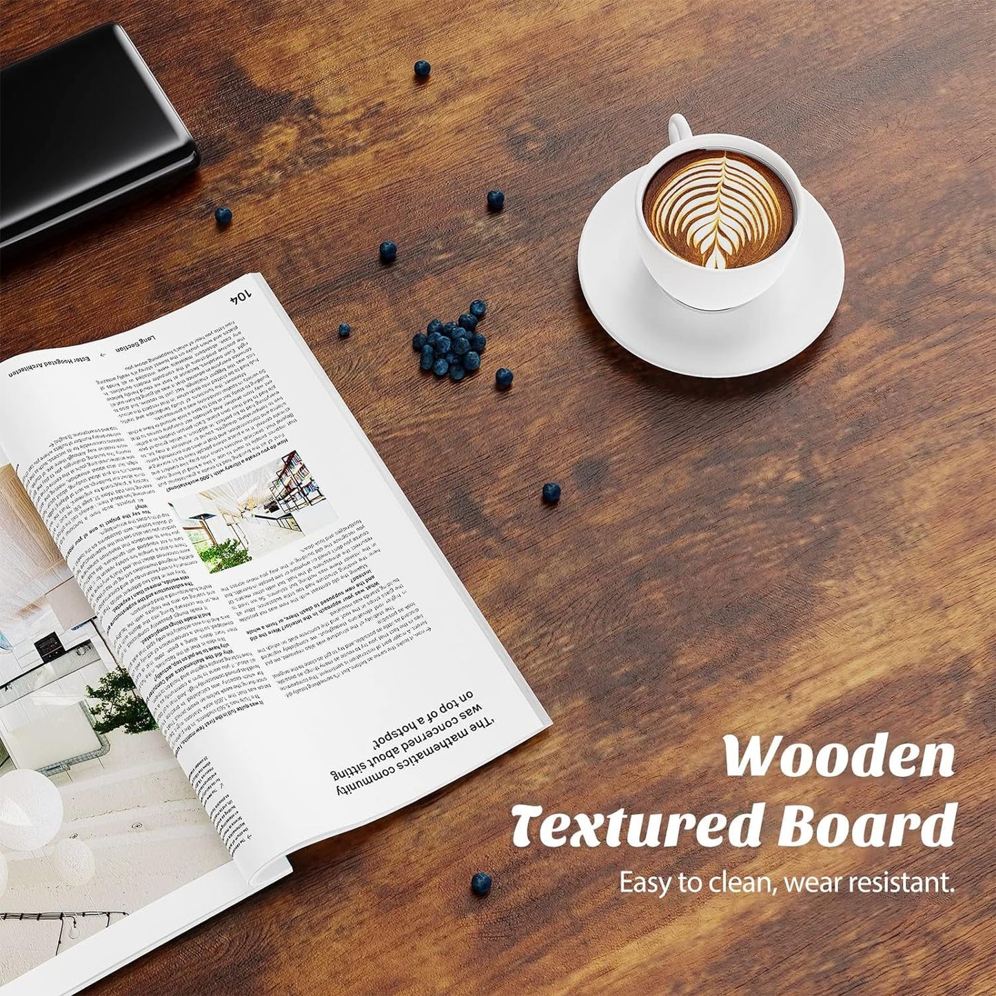 Textured Wood Lift Top Coffee Table
