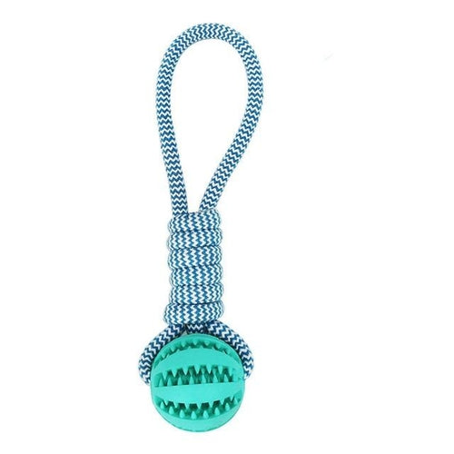 Dog Rope Chew Toy with Treat Ball – Tough, Dental-Friendly & Interactive