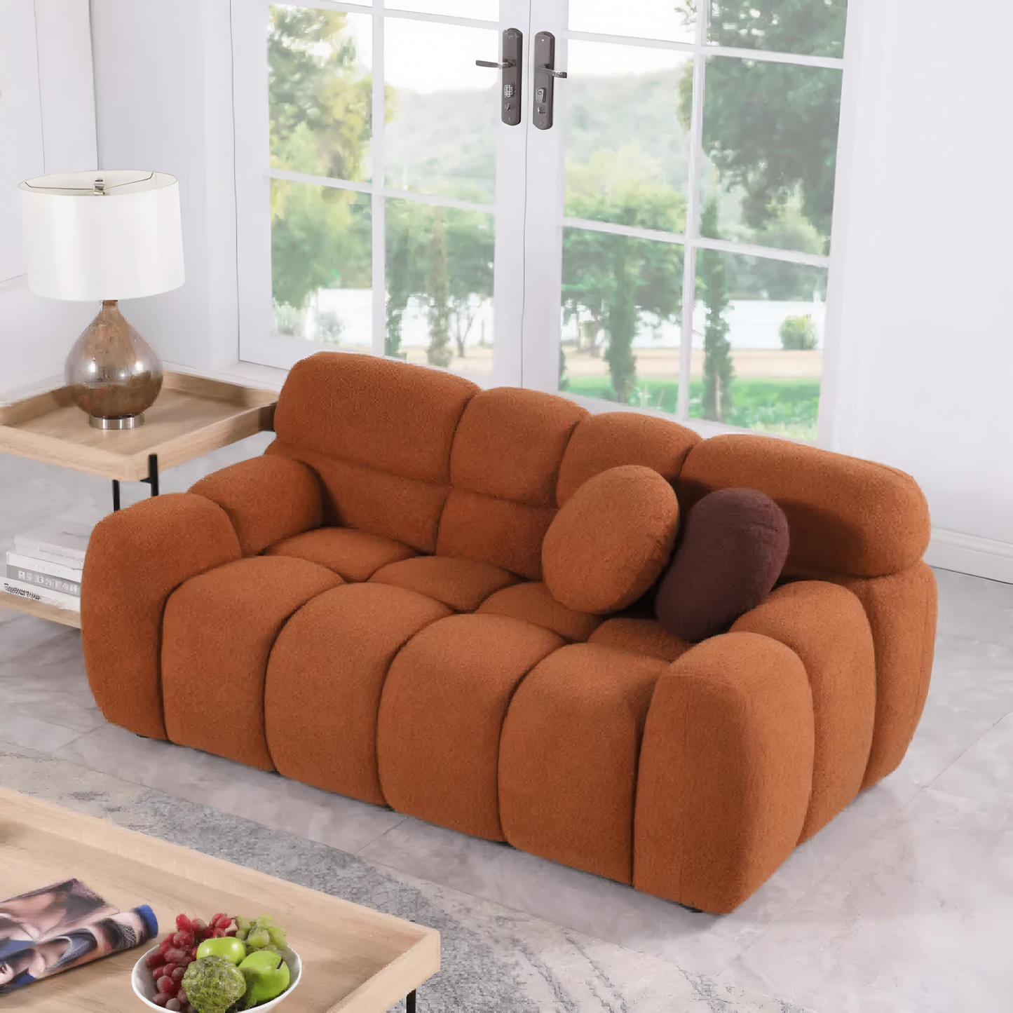 Bold Volume. Soft Soul. Designed for the modern American home, this marshmallow-shaped masterpiece pairs sculptural form with serene comfort