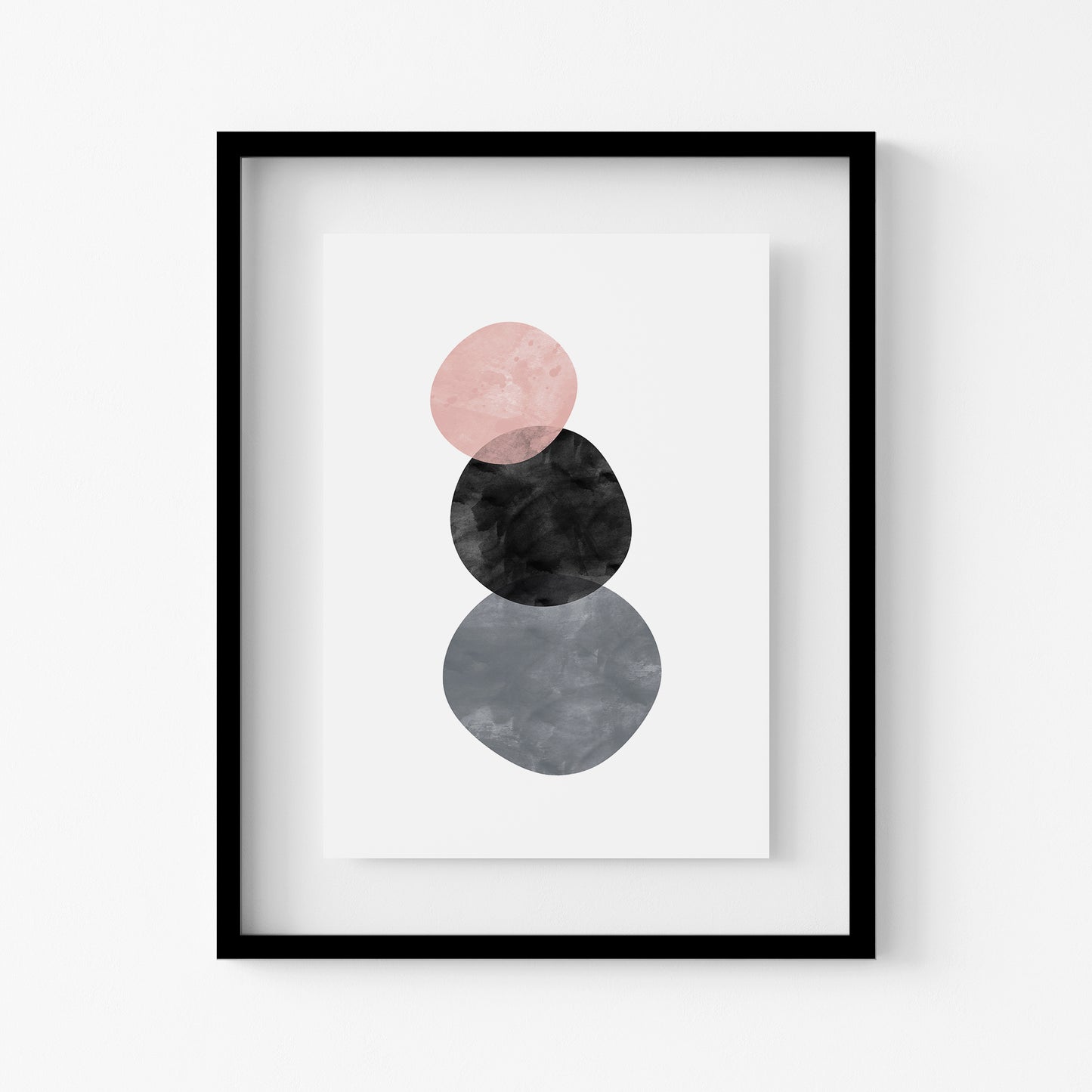 Stacked Minimalist Abstract Print – Modern Matte Wall Art
