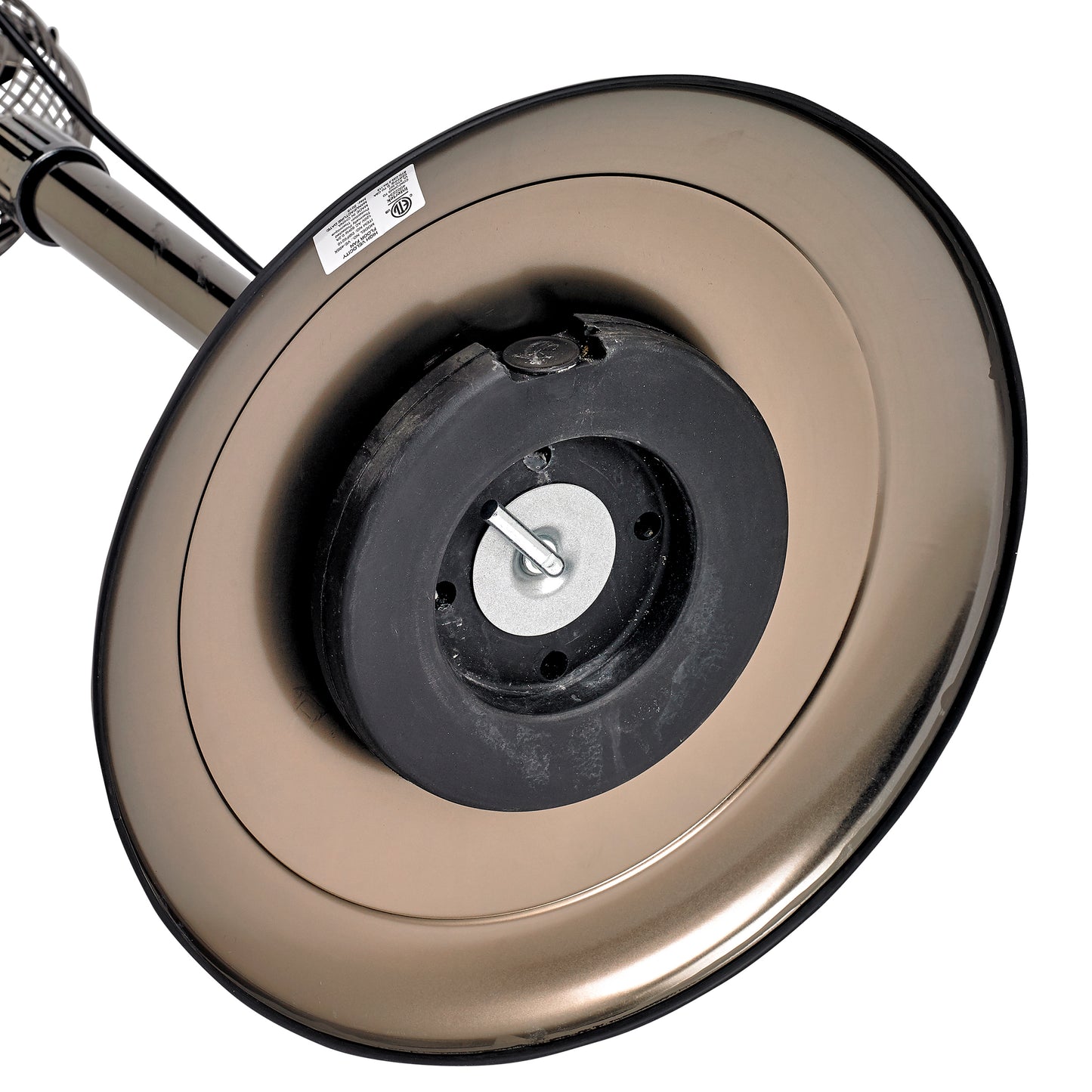 Pearl Black Metal Floor Fan - Adjustable Height