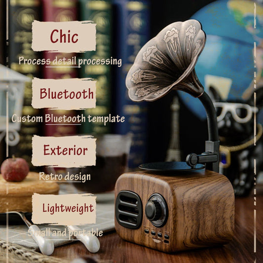 Vintage-Style Bluetooth Speaker | Portable with TF Card Slot