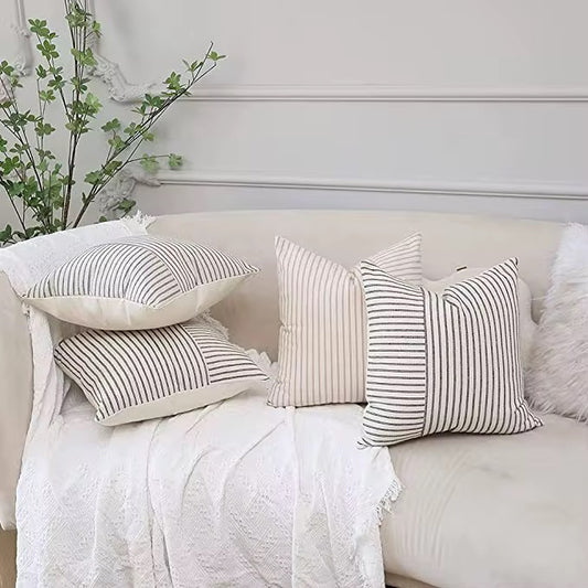 Pinstripe Throw Pillow Covers