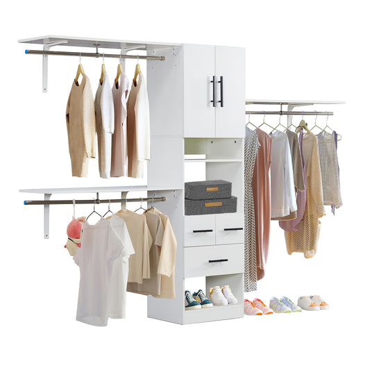 Closet System Walk with 3 Drawers 2 Doors