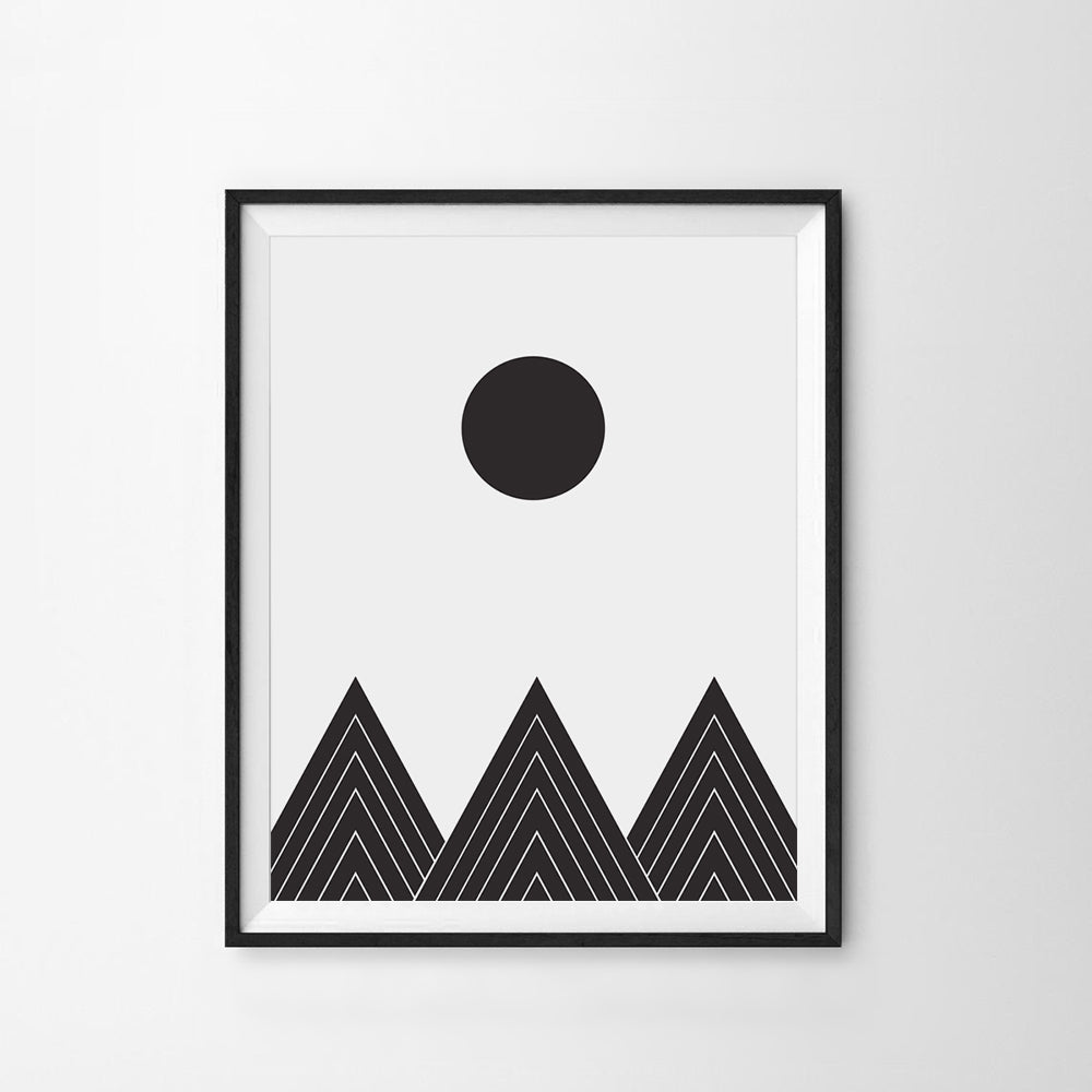 Minimalist Triangle Art Print | Modern Scandinavian Wall Decor
