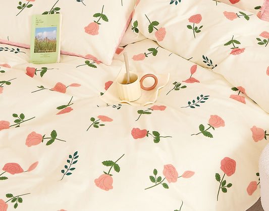 Rose Garden Cotton Comforter Set – All-Season Floral Bedding