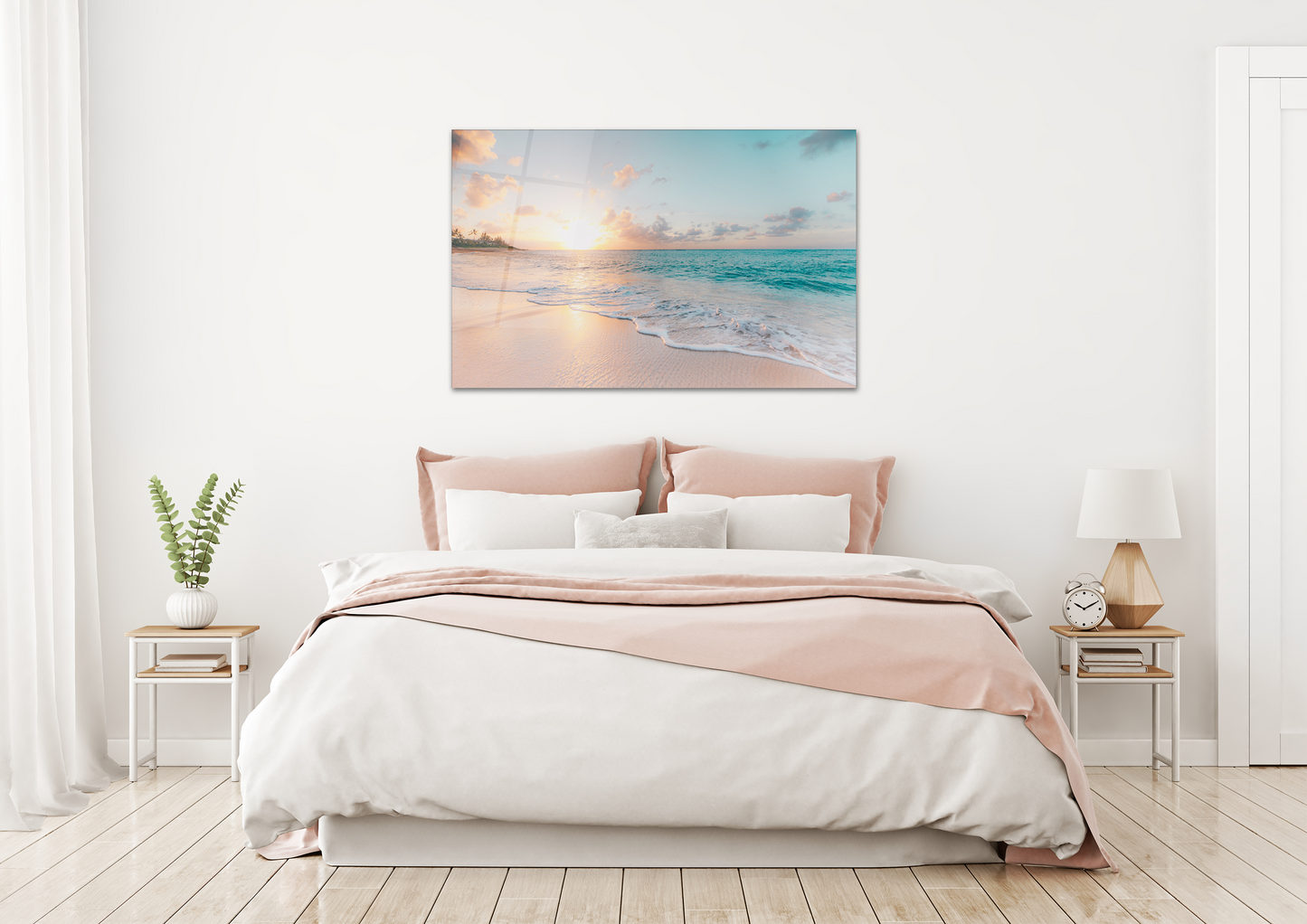 Sea & Waves Tempered Glass Wall Art – Ocean-Inspired Coastal Décor