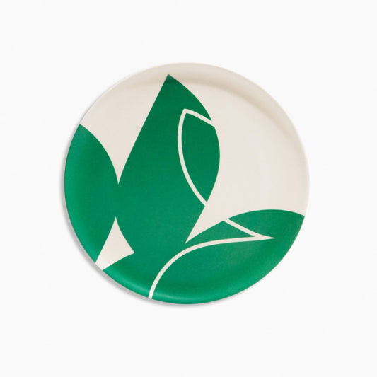 4pc Abstract Bamboo Plate Set