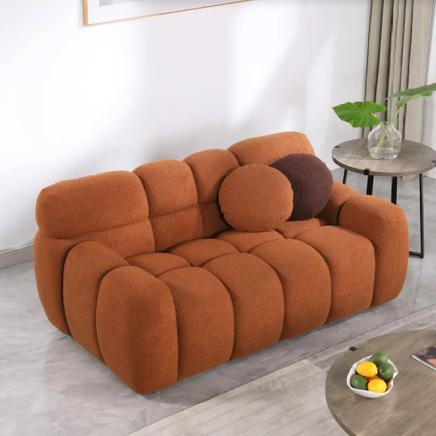 Bold Volume. Soft Soul. Designed for the modern American home, this marshmallow-shaped masterpiece pairs sculptural form with serene comfort