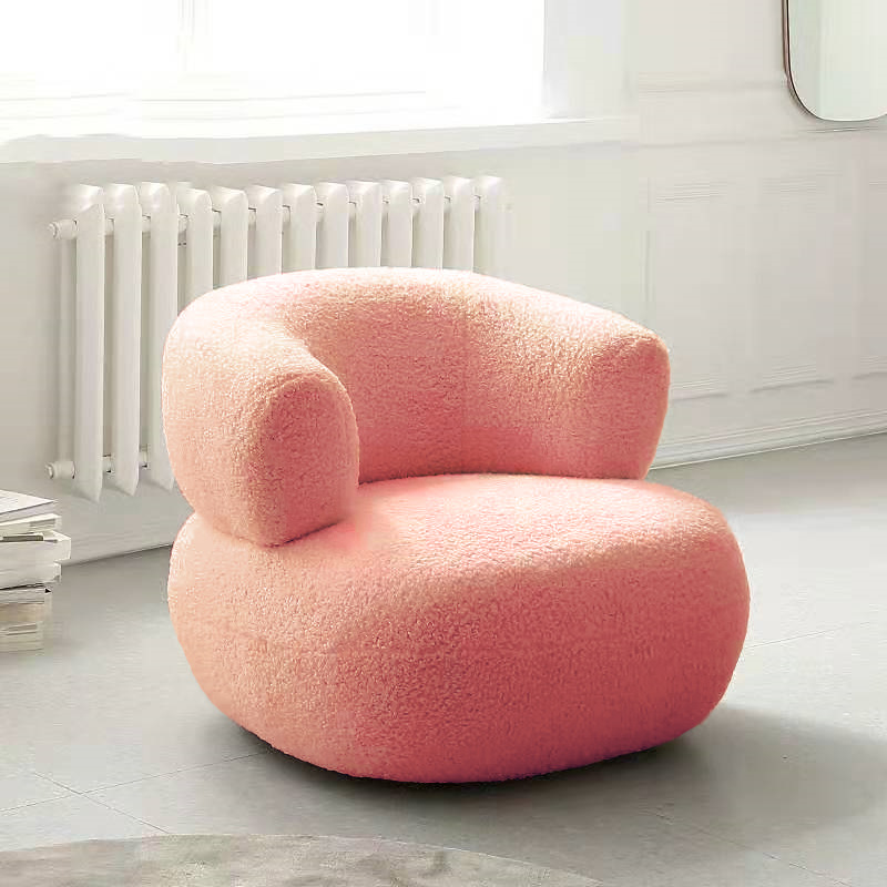 Sculptural Bouclé Accent Lounge Chair