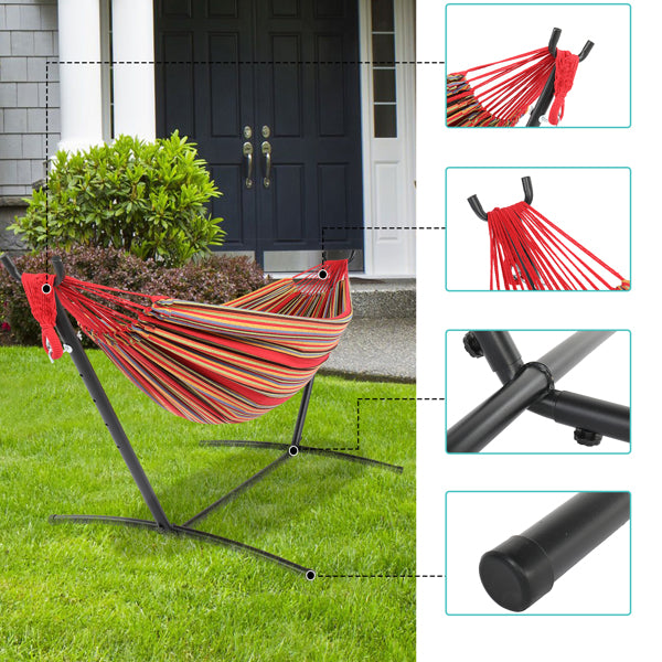 2-Person Freestanding Hammock with Steel Frame | For Backyard, Patio & Camping