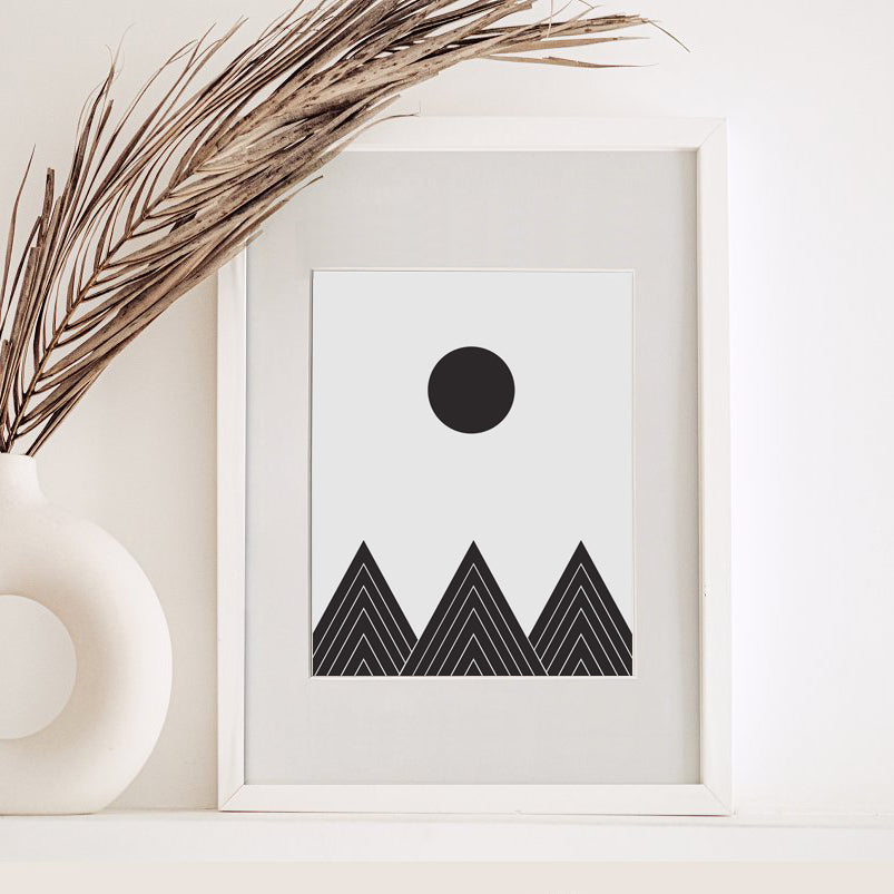 Minimalist Triangle Art Print | Modern Scandinavian Wall Decor