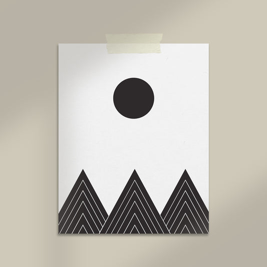 Minimalist Triangle Art Print | Modern Scandinavian Wall Decor