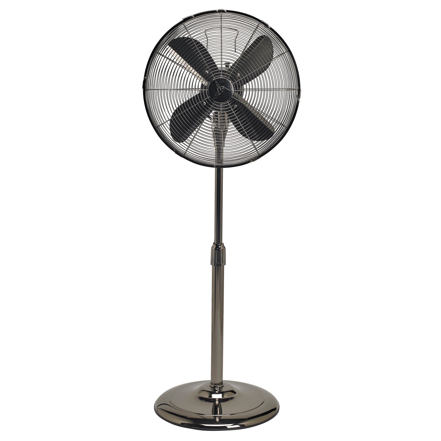 Pearl Black Metal Floor Fan - Adjustable Height