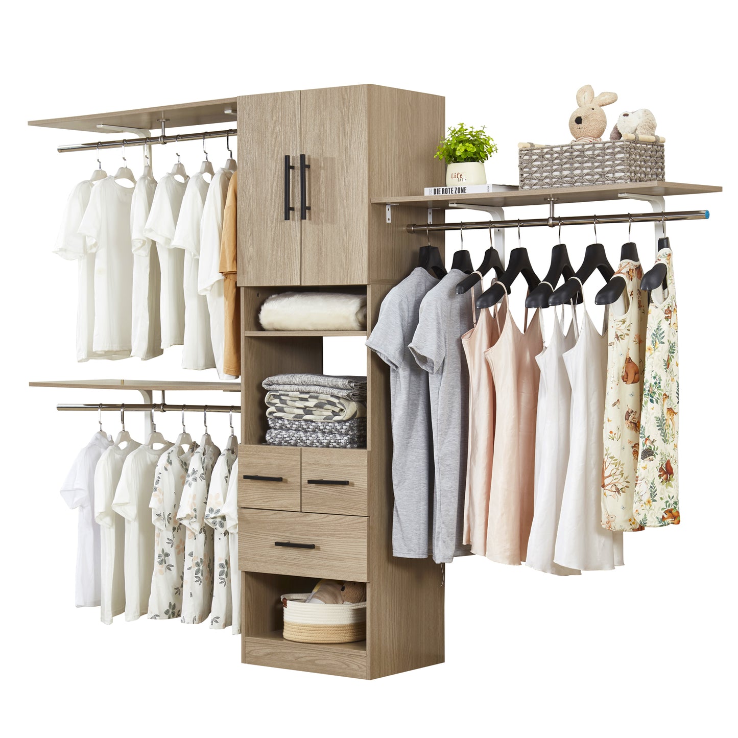 Closet System Walk with 3 Drawers 2 Doors