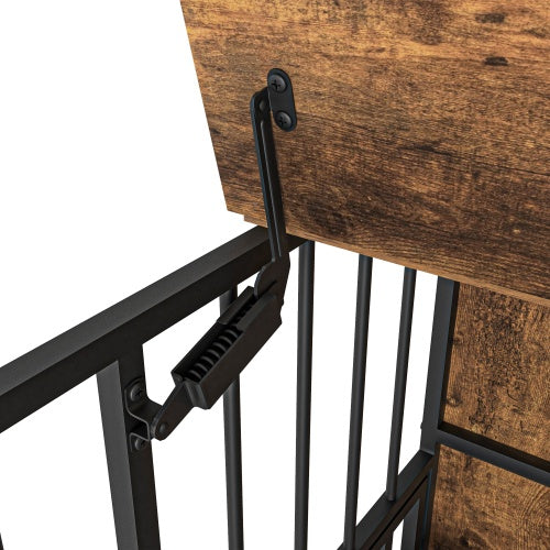 Stylish Dog Cage Furniture for Large Dogs – Antique Brown Finish