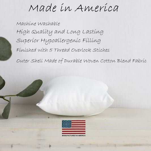 22x22 | Indoor Outdoor Hypoallergenic Polyester Pillow Insert