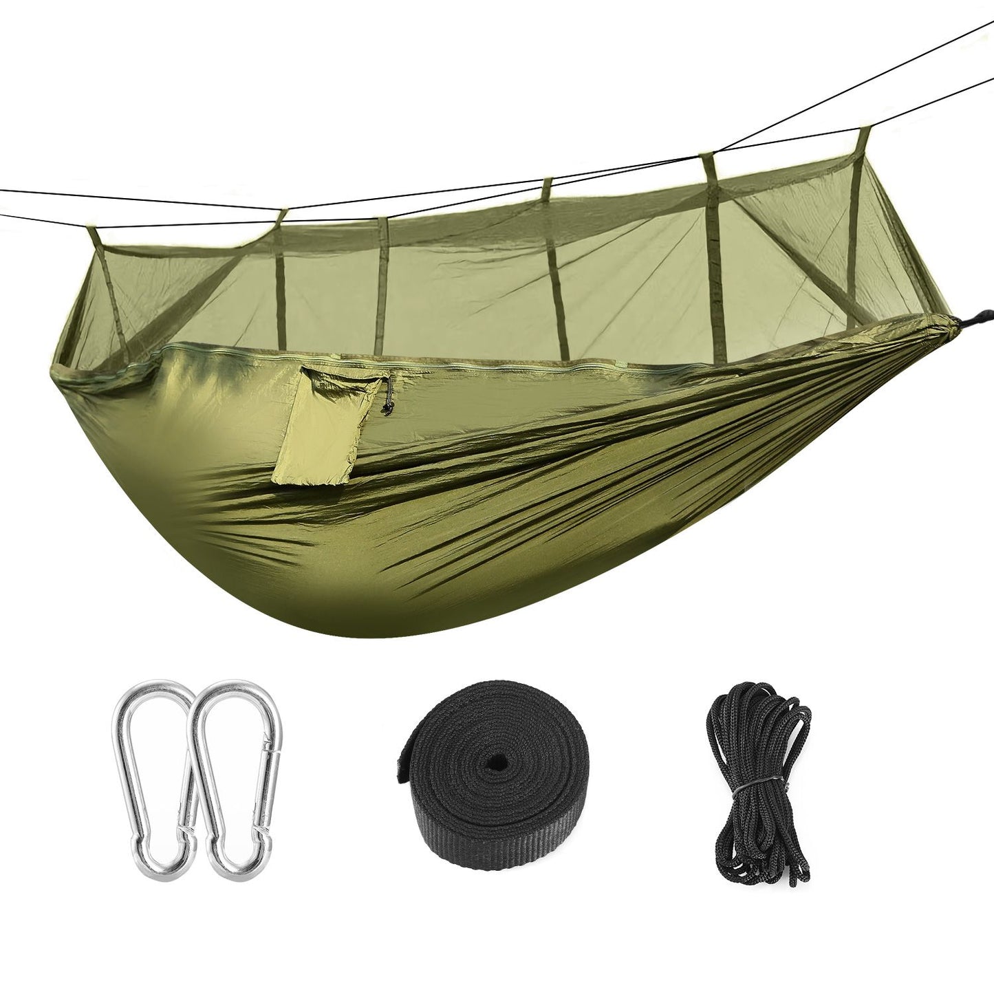 Compact portable hammock for hiking and backpacking