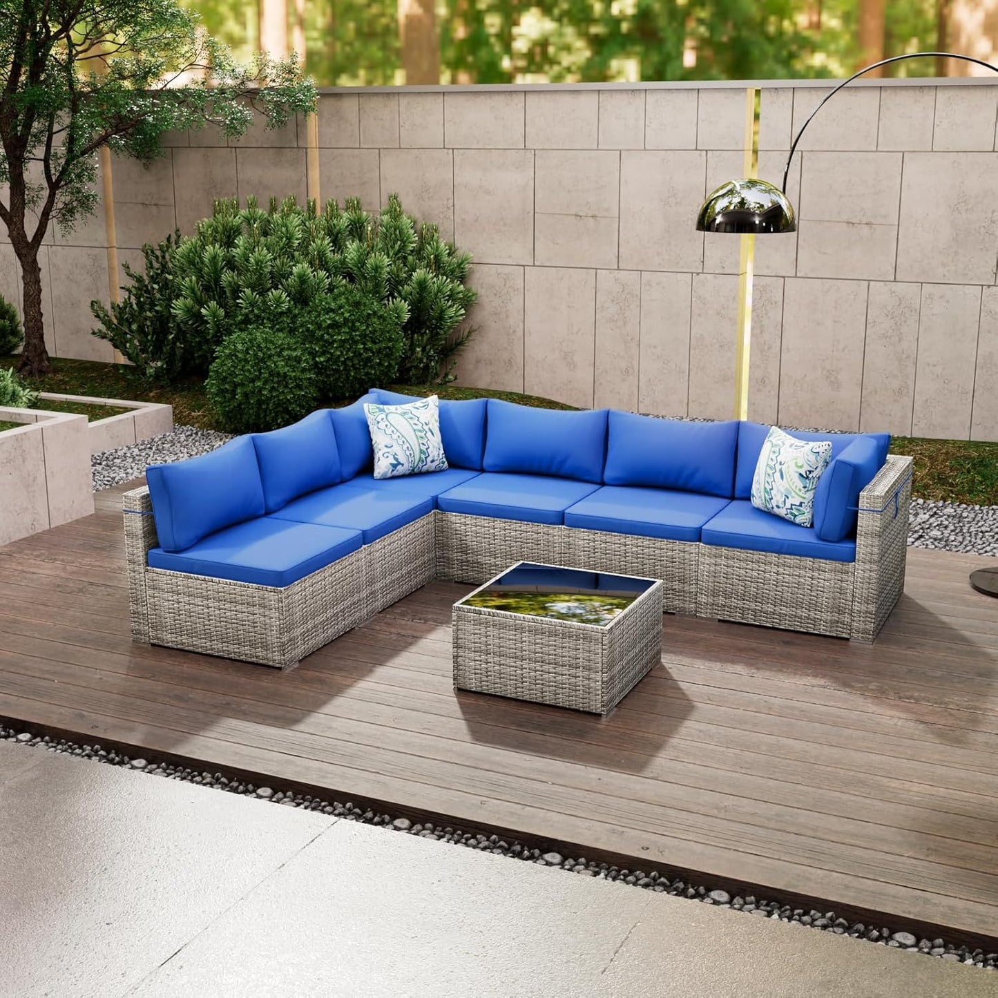 Weather-resistant rattan furniture for patio or balcony