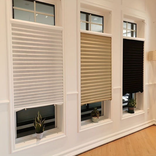 Self-Adhesive Pleated Fabric Shades | No-Drill, Cut-to-Size Cordless Blinds