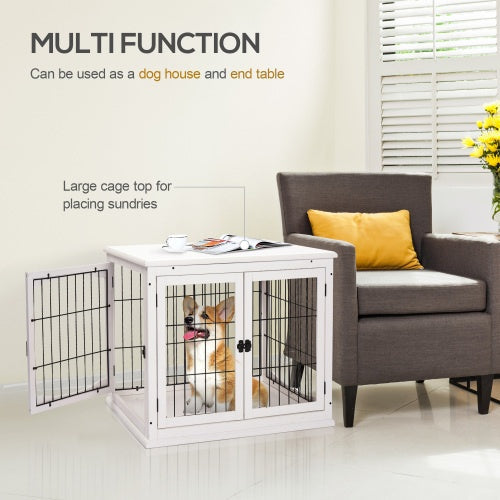 Space-Saving Dog Crate Coffee Table for Small to Medium Dogs