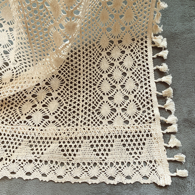 LaceHarvest™ Crochet Curtain | Semi-Sheer Farmhouse & Boho Style