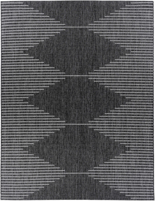Stephan Black & White Area Rug – Modern Geometric Design