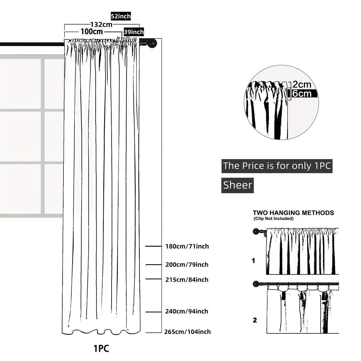 Sheer Rod Pocket Window Treatment