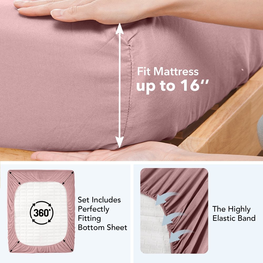 Recycled & Soft Brushed Deep Pocket Bedding Set