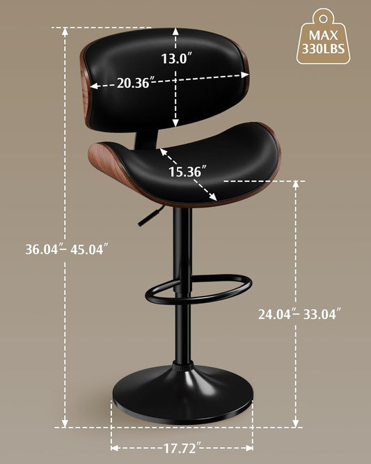 360° Swivel Adjustable Height Bar Stools – Ergonomic & Comfortable Design