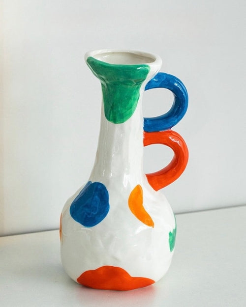 Handpainted Abstract Ceramic Vase